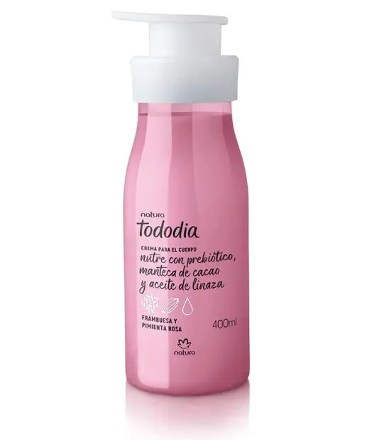 Crema Hidratante Corporal Frambuesa Y Pimienta Rosa Tododia Natura