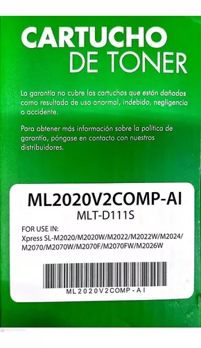 [ML2020V2-AL] MLT-D111 VERSION 2 REMANUFACTURADO GENERACION 2