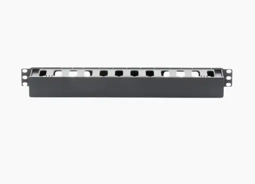 Organizador de Cables Horizontal de 1U para Rack de 19", Fabricado en Polímero Resistente a Deformaciones y Rayones