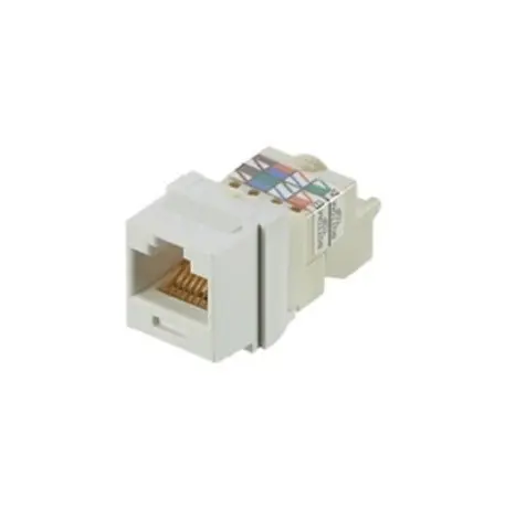 Conector Jack Estilo TP, Tipo Keystone, Categoría 6, de 8 posiciones y 8 cables, Color Blanco